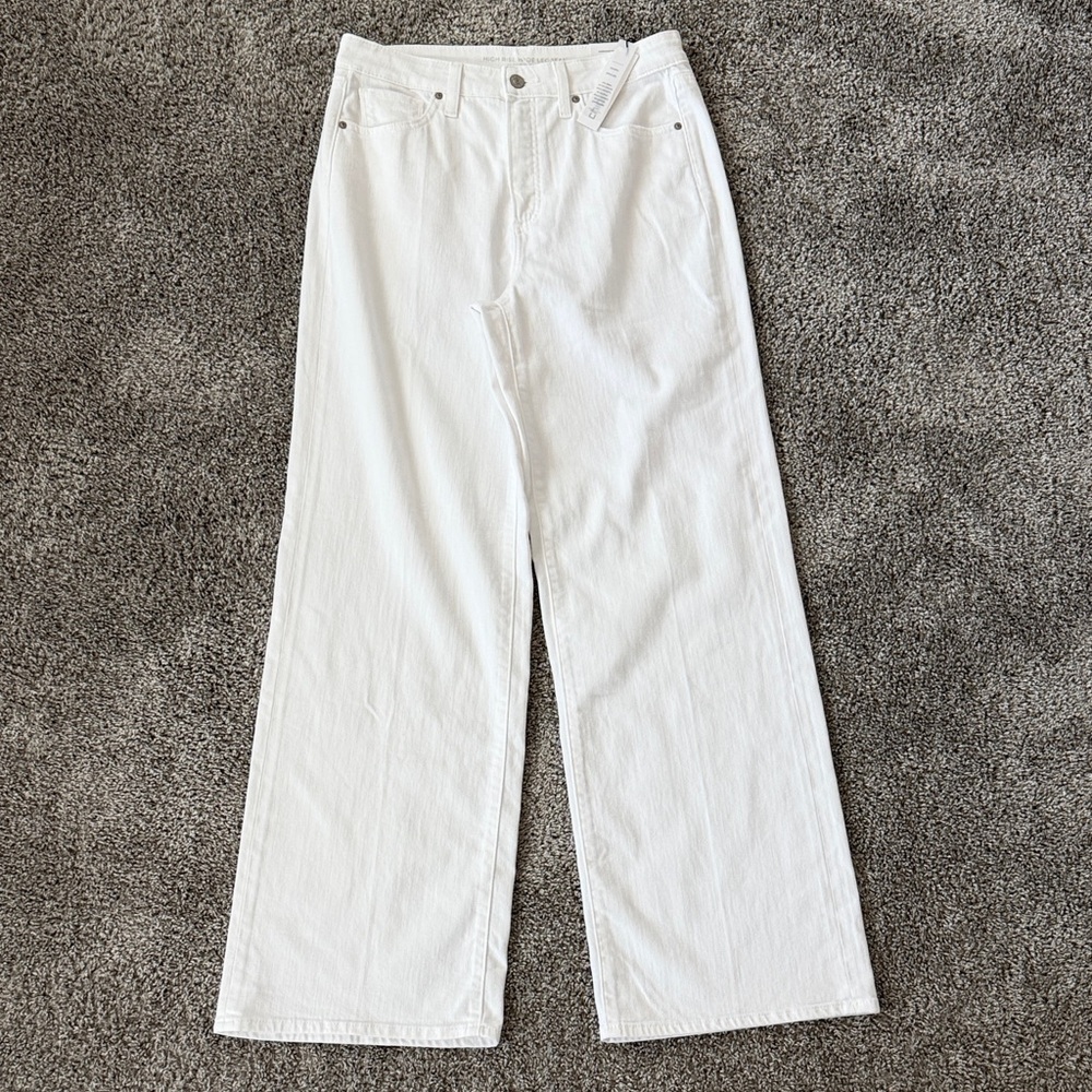 Chico's Classic White High Rise Wide Leg Jeans NWT SZ 8R 1R